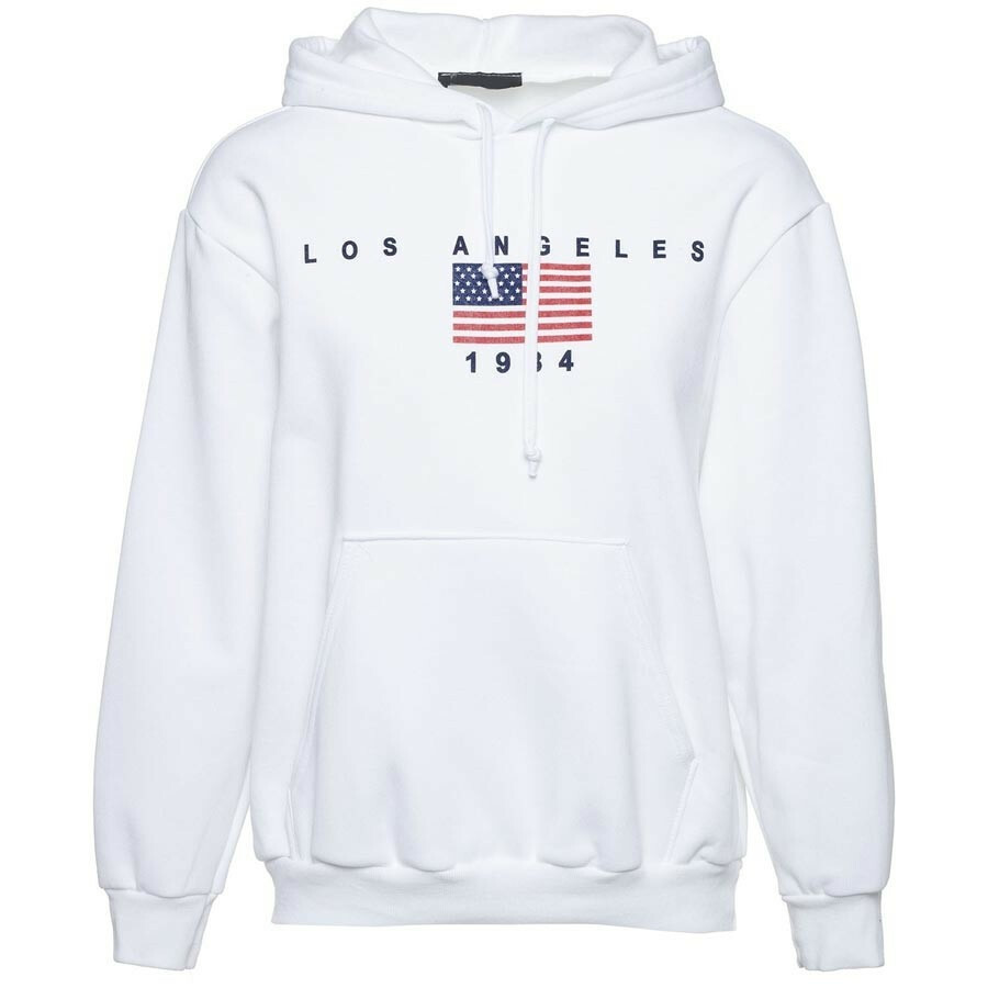 Hoodie | Los Angeles | Wit - ComeGetFashion