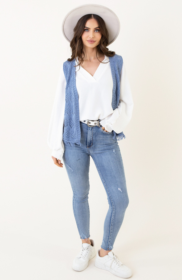 Knitted-Gilet-Amira-Jeans-Blue-1